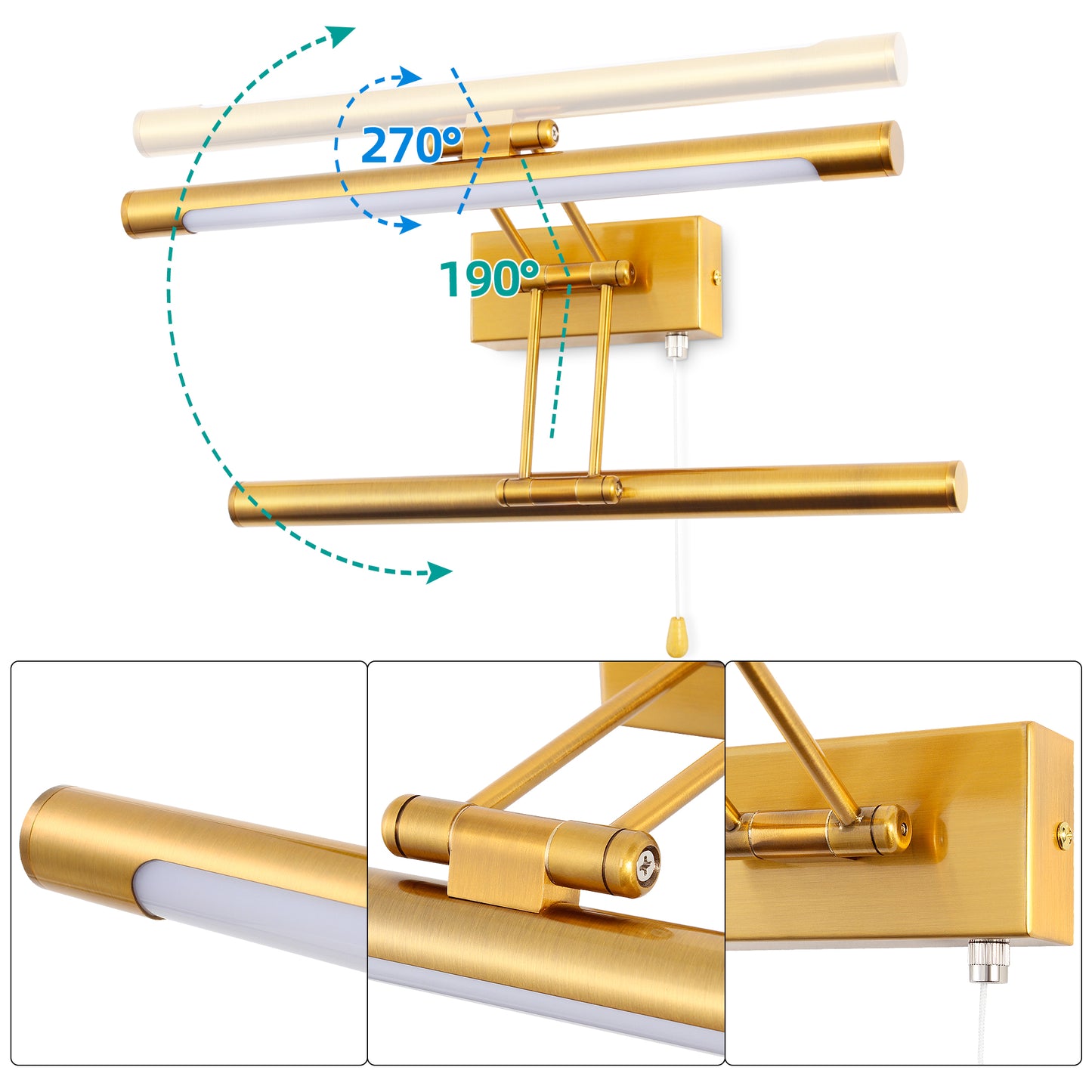 Wall Sconce Lighting 8W, Bathroom Mirror LED