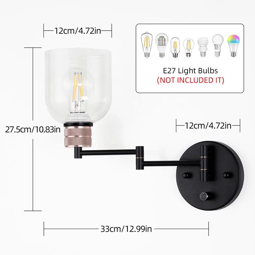 Living room TV Wall Light Bedroom Bedside Lamp LED