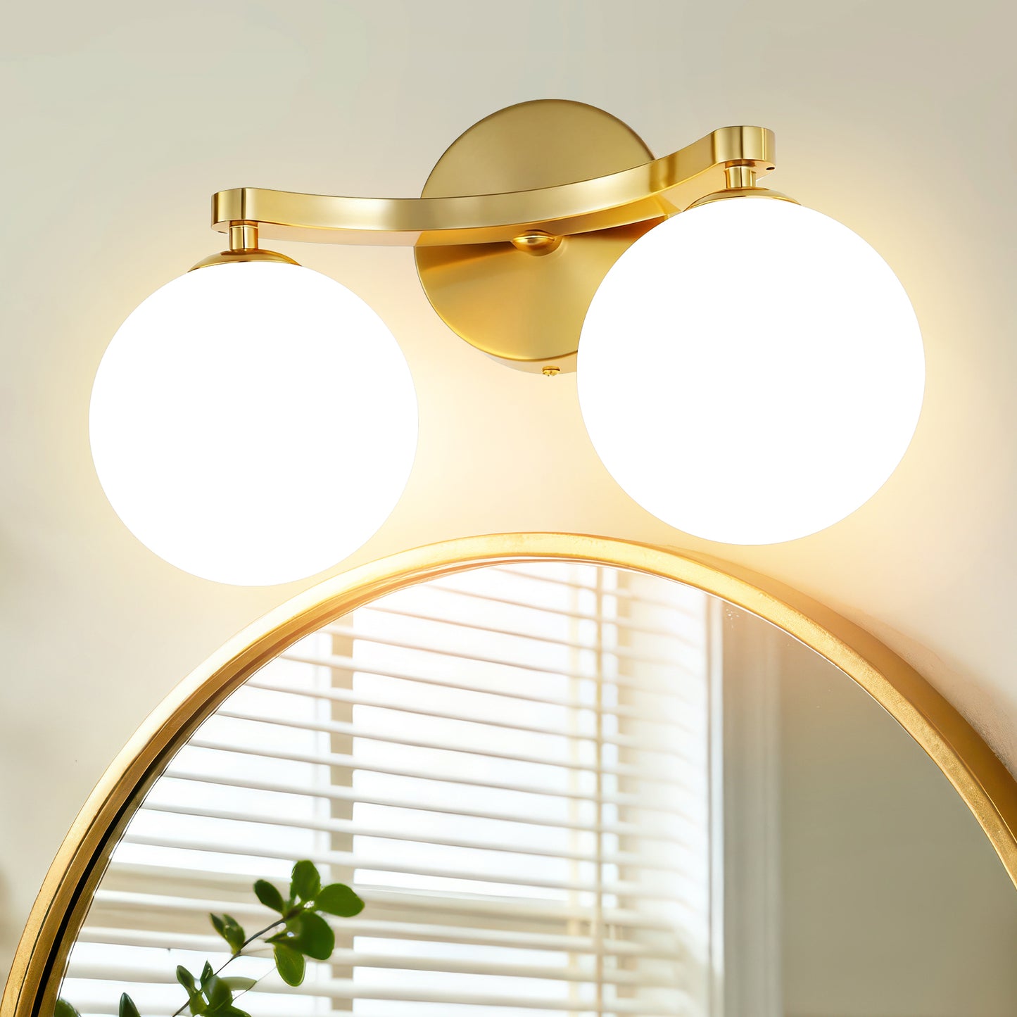MantoLite Wall Light Interior, Modern LED Wall Light with Globe Shade for Bathroom, Bedroom, Hallway, Living Room