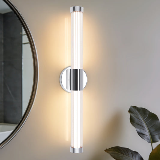 MantoLite LED Mirror Light Bathroom Mirror Lamp - 60.5CM Bathroom Light Wall IP44 Mirror Lamp 360°Modern Indoor Wall Light 12W 3CCT Adjustable 3000K 4000K 6000K Vanity Light Picture Light Chrome