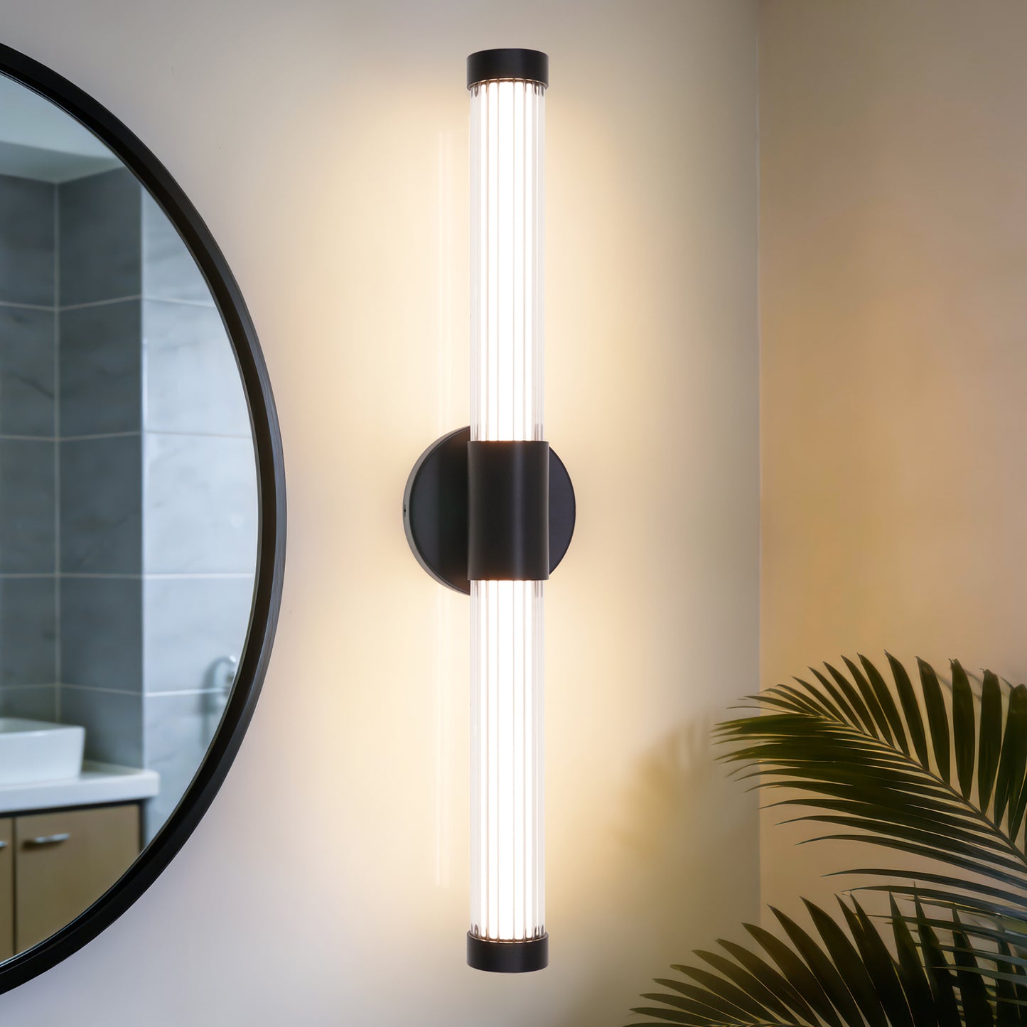 MantoLite LED Mirror Light Bathroom Vanity Light - 60.5CM Wall Mount IP44 Mirror Light 360°Modern Indoor Wall Lamp 12W 3CCT Adjustable 3000K 4000K 6000K Vanity Light Picture Light Matte Black