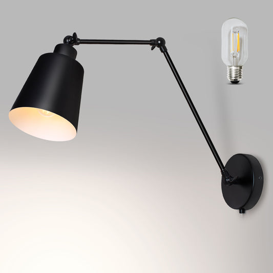 60 cm Bedside Lamp with Cone Lampshade