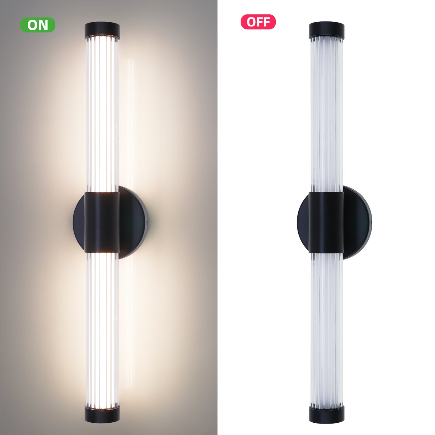 MantoLite LED Mirror Light Bathroom Vanity Light - 60.5CM Wall Mount IP44 Mirror Light 360°Modern Indoor Wall Lamp 12W 3CCT Adjustable 3000K 4000K 6000K Vanity Light Picture Light Matte Black