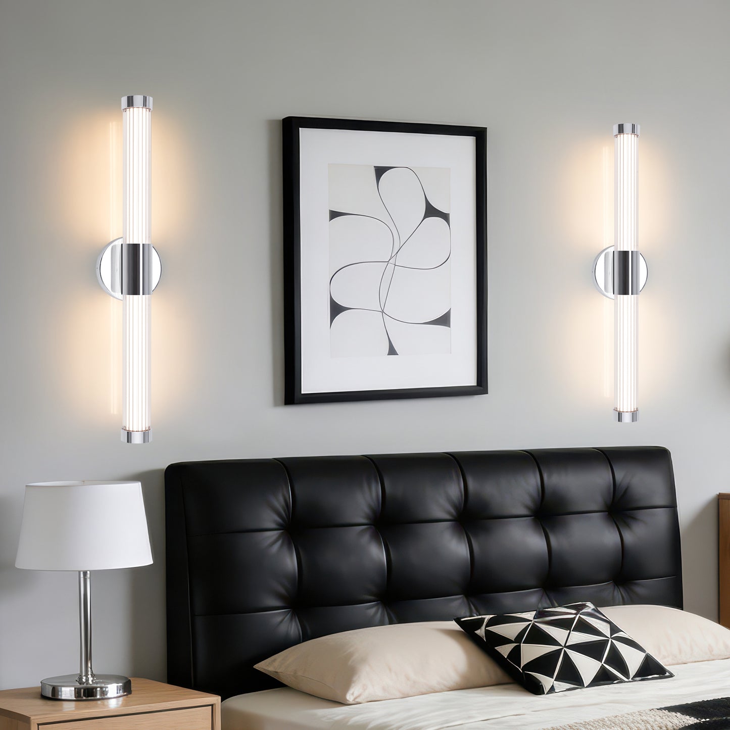 MantoLite LED Mirror Light Bathroom Mirror Lamp - 60.5CM Bathroom Light Wall IP44 Mirror Lamp 360°Modern Indoor Wall Light 12W 3CCT Adjustable 3000K 4000K 6000K Vanity Light Picture Light Chrome