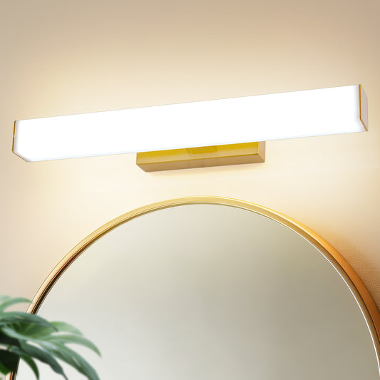 MantoLite Wall Lamp 8W 40CM LED Matte Brass Picture Light LED Bathroom Mirror Lamp, 3000K+6000K Reading Lamp Light For Bed Living Room Picture Light Bedroom Lighting