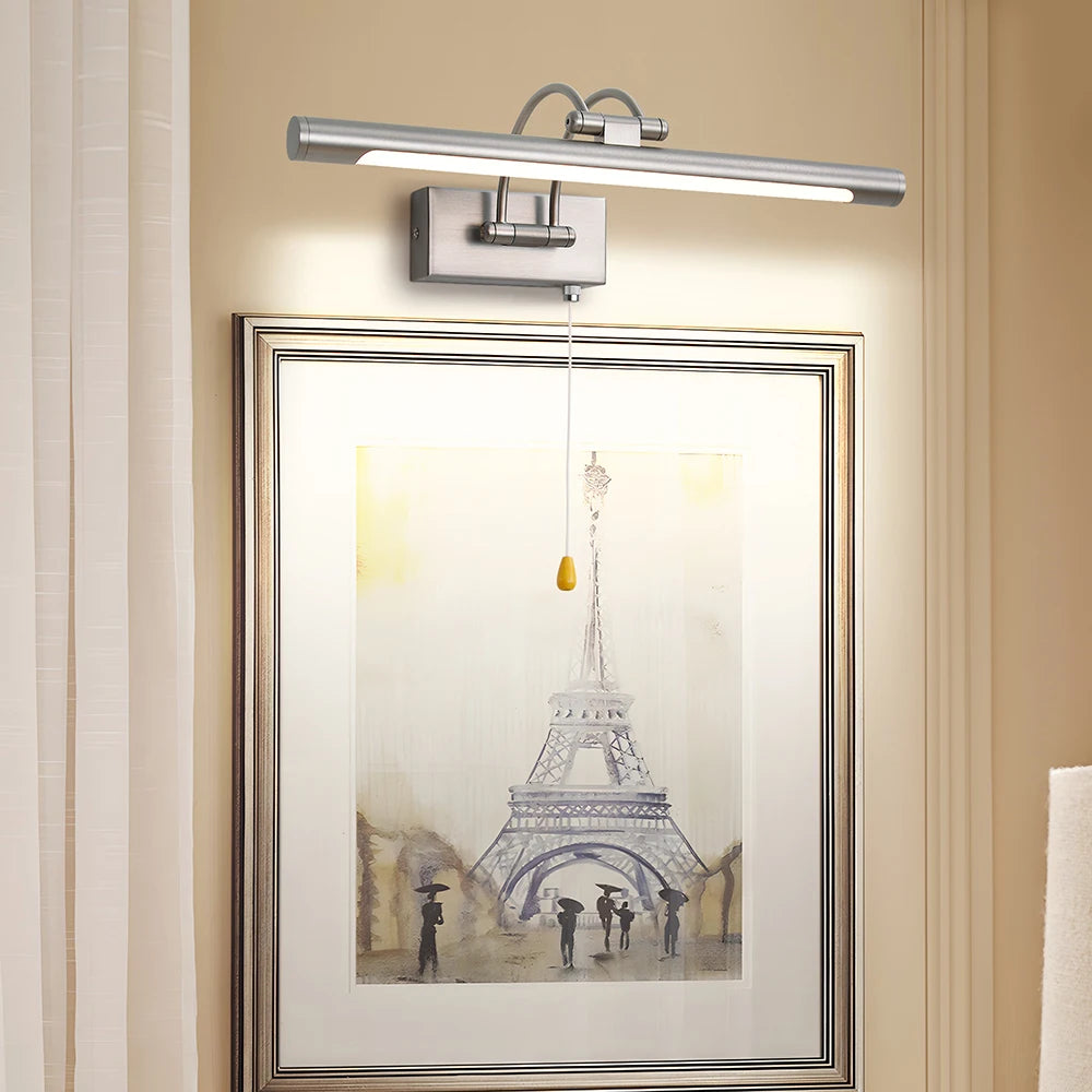 Modern Design Black Cylinder Painting Lamp Over Picture