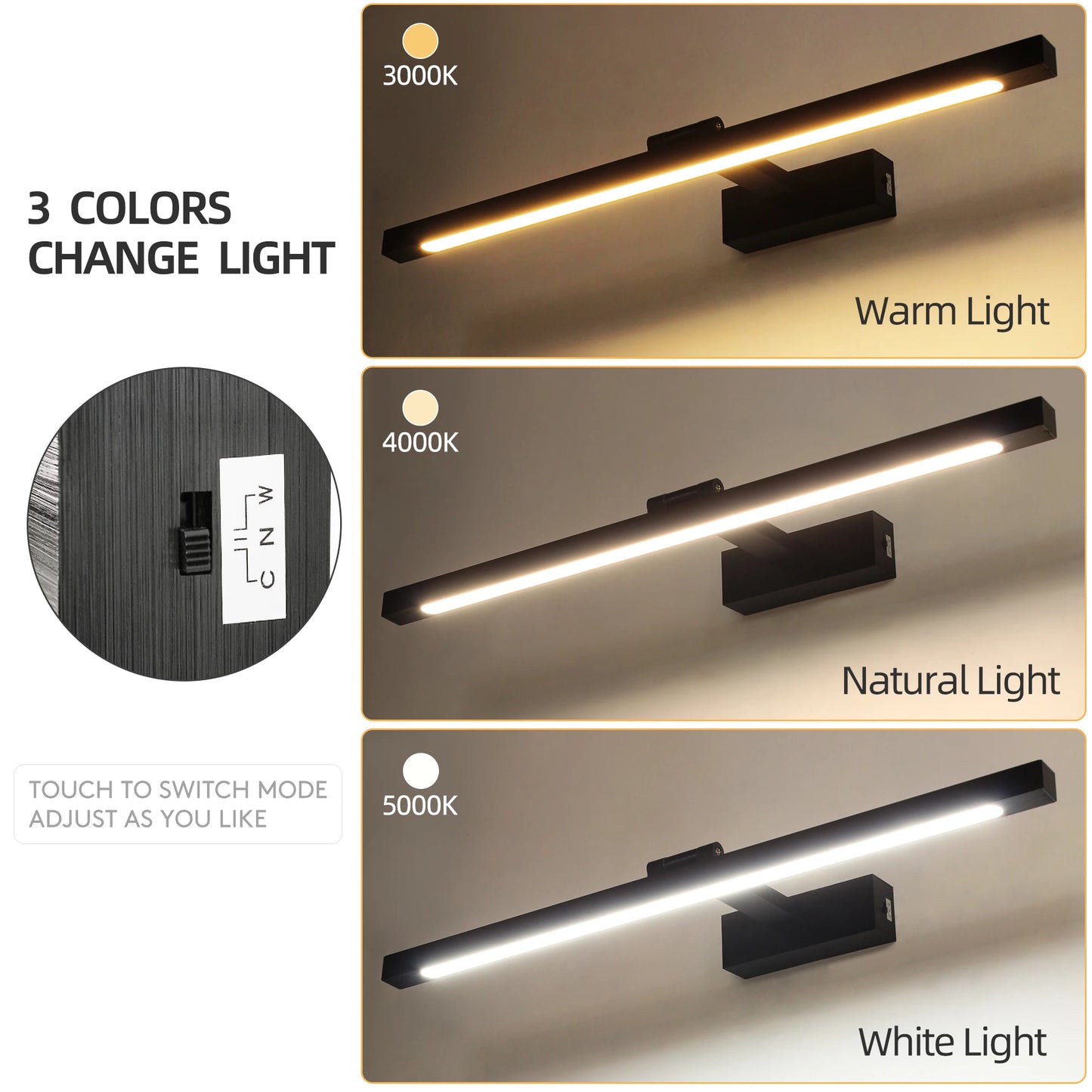 Modern Black Wall Sconce Lights with Acrylic