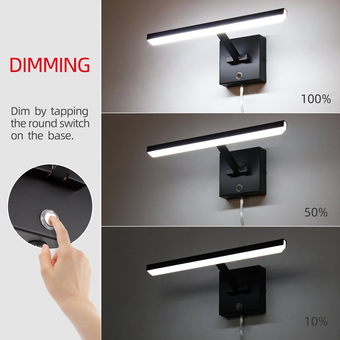 Dimmable Picture Light Mirror Light for Dressing Room Bathroom