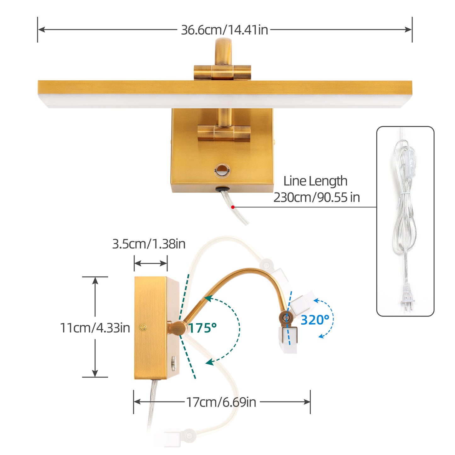 15 inch LED Mirror lighting Picture lamps