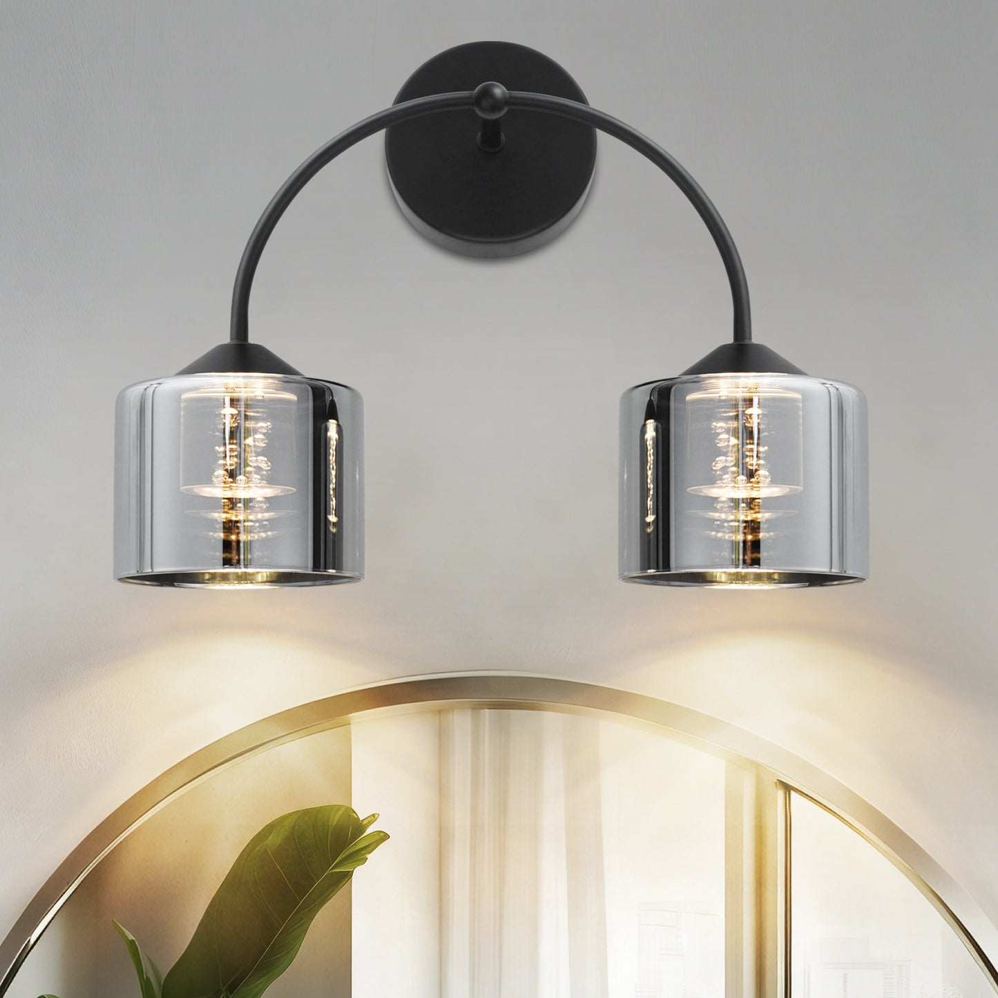 MantoLite Wall Lamp 8W 40CM LED Matte Black Picture Light LED Bathroom Mirror Lamp, 3000K+6000K Reading Lamp Light For Bed Living Room Picture Light Bedroom Lighting