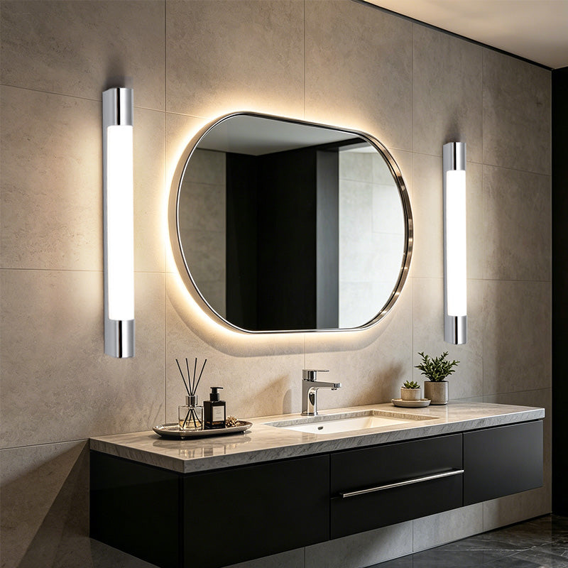 Stock IP44 Modern Chrome Finish Mirror LED Wall Lamp for Home Indoor Living Room Bedroom Corridor Hallway Lighting