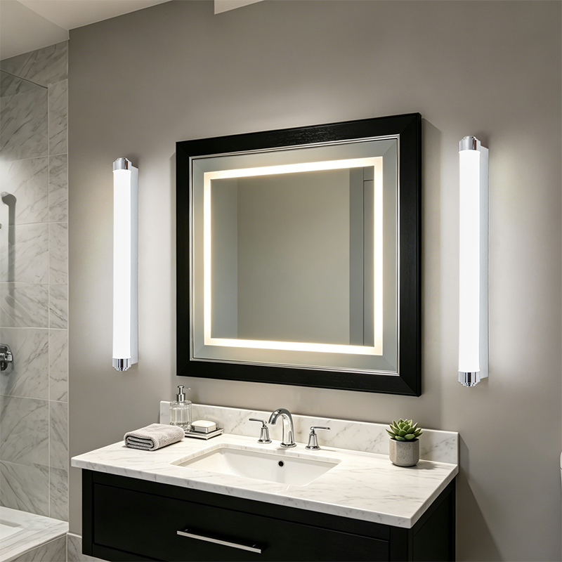 Simple Creative Modern Chrome Wall Lamp for Hotel and Living Room Corridor Decoration with LED Warm White Light High CRI 80