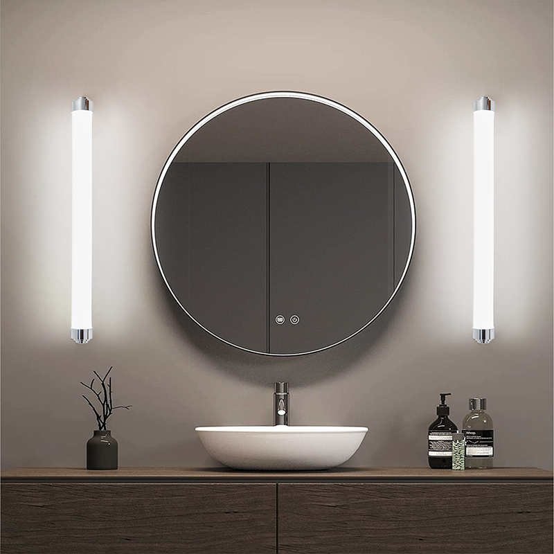 Simple Creative Modern Chrome Wall Lamp for Hotel and Living Room Corridor Decoration with LED Warm White Light High CRI 80