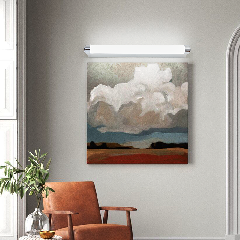 Simple Creative Modern Chrome Wall Lamp for Hotel and Living Room Corridor Decoration with LED Warm White Light High CRI 80