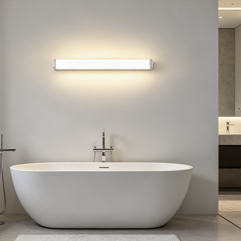 Elegant Silver Lamp Light for Bathroom Stylish Bathroom Light Fixture Wall Mount LED Light Combining Modern Design