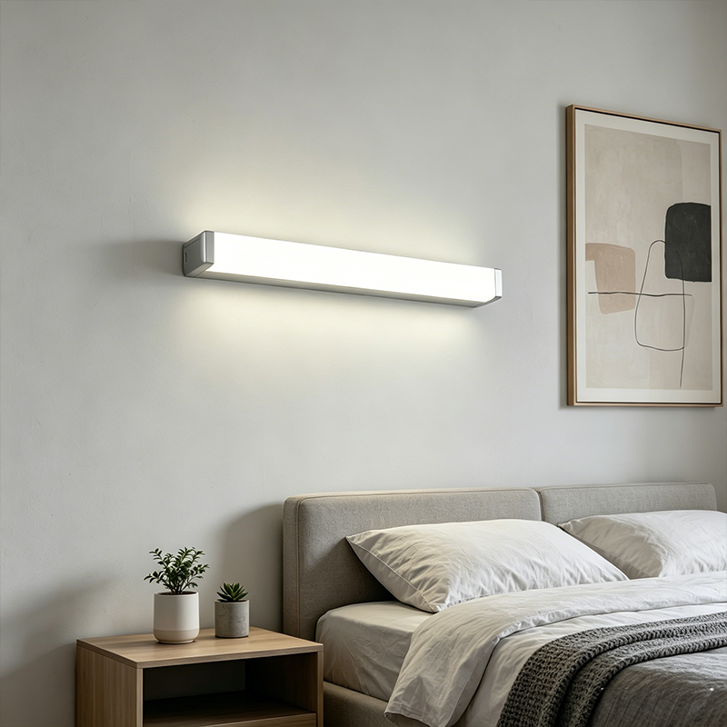 Elegant Silver Lamp Light for Bathroom Stylish Bathroom Light Fixture Wall Mount LED Light Combining Modern Design