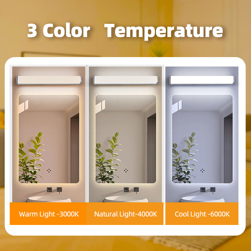 Elegant Silver Lamp Light for Bathroom Stylish Bathroom Light Fixture Wall Mount LED Light Combining Modern Design