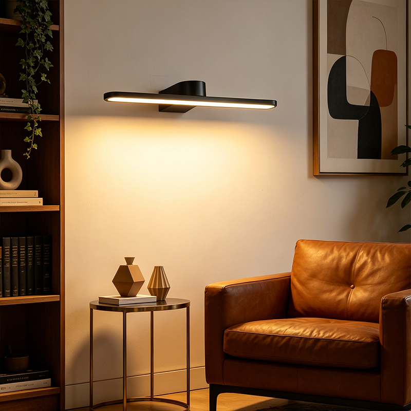 LED Modern Stainless Steel E26 Linear Wall Light for Bedroom and Living Room Sofa Background Lighting