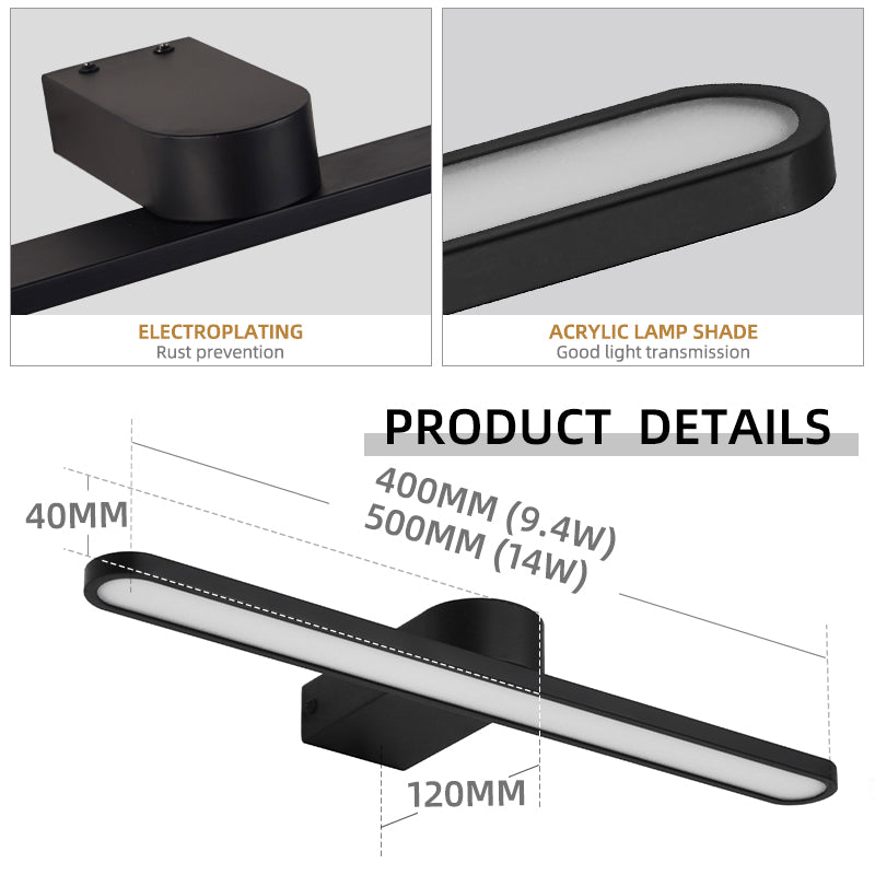 LED Modern Stainless Steel E26 Linear Wall Light for Bedroom and Living Room Sofa Background Lighting