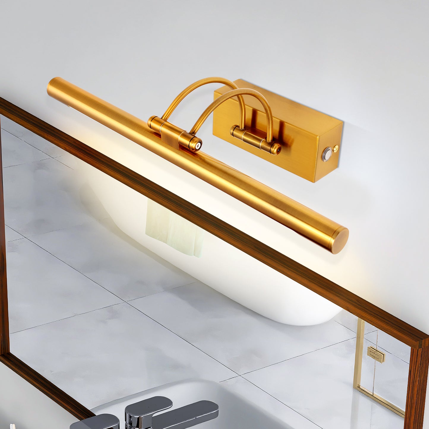 Temperature+LED Image Light Stepless with Swivel Lamp Head