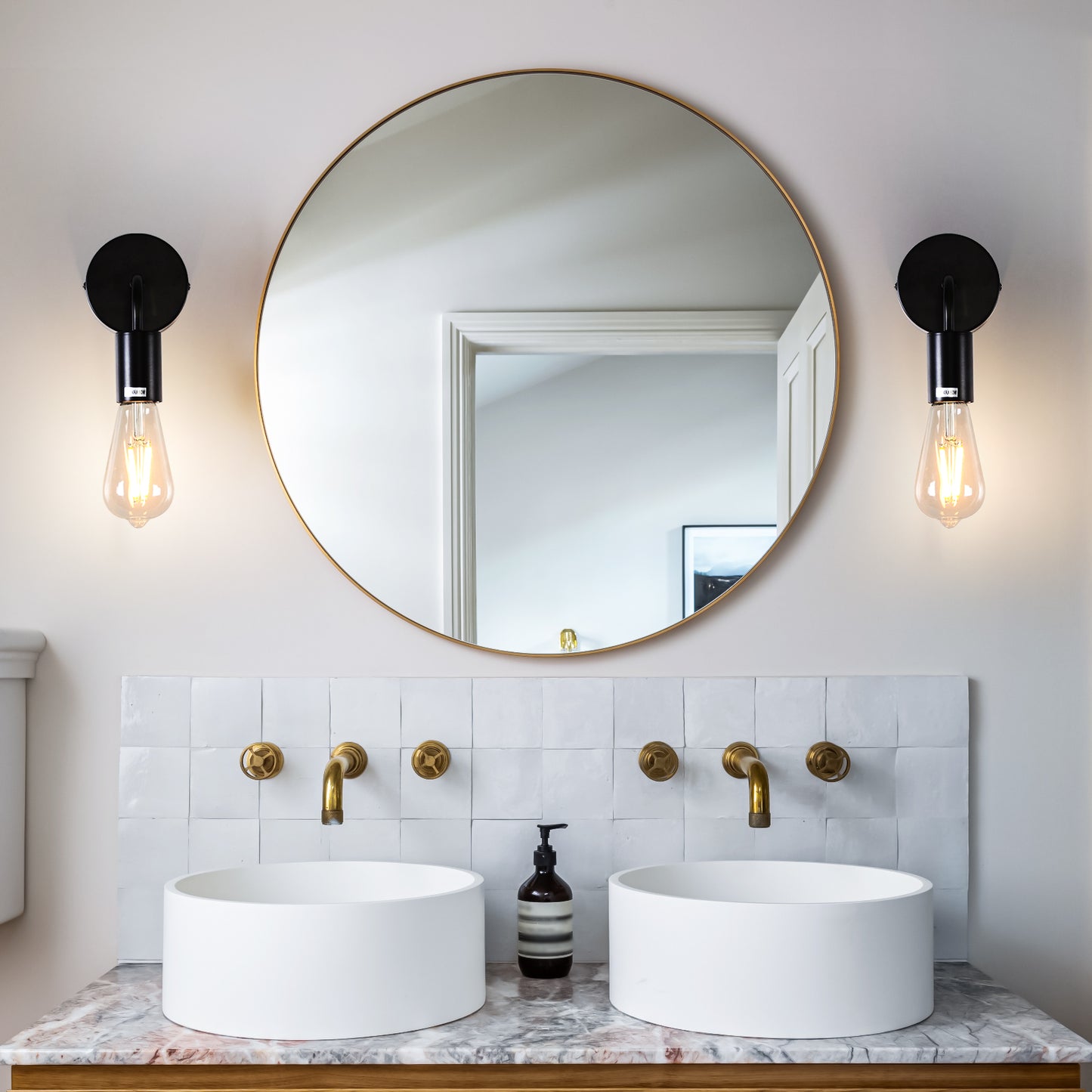 2 Pack  Black Vintage Wall Sconces E27