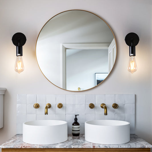 2 Pack  Black Vintage Wall Sconces E27