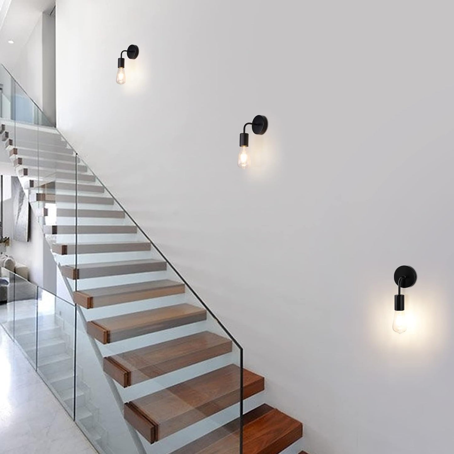 Black Wall Sconces Retro Hallway Indoor