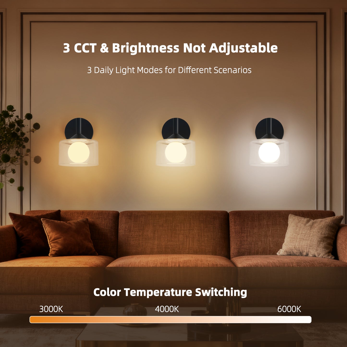 Vintage Wall Lamp Glass Wall Light Oval Glass Lampshade Hallway Wall Lamp  (4500K) IP44, Nightstand Lamp, For Living Room, Bedroom