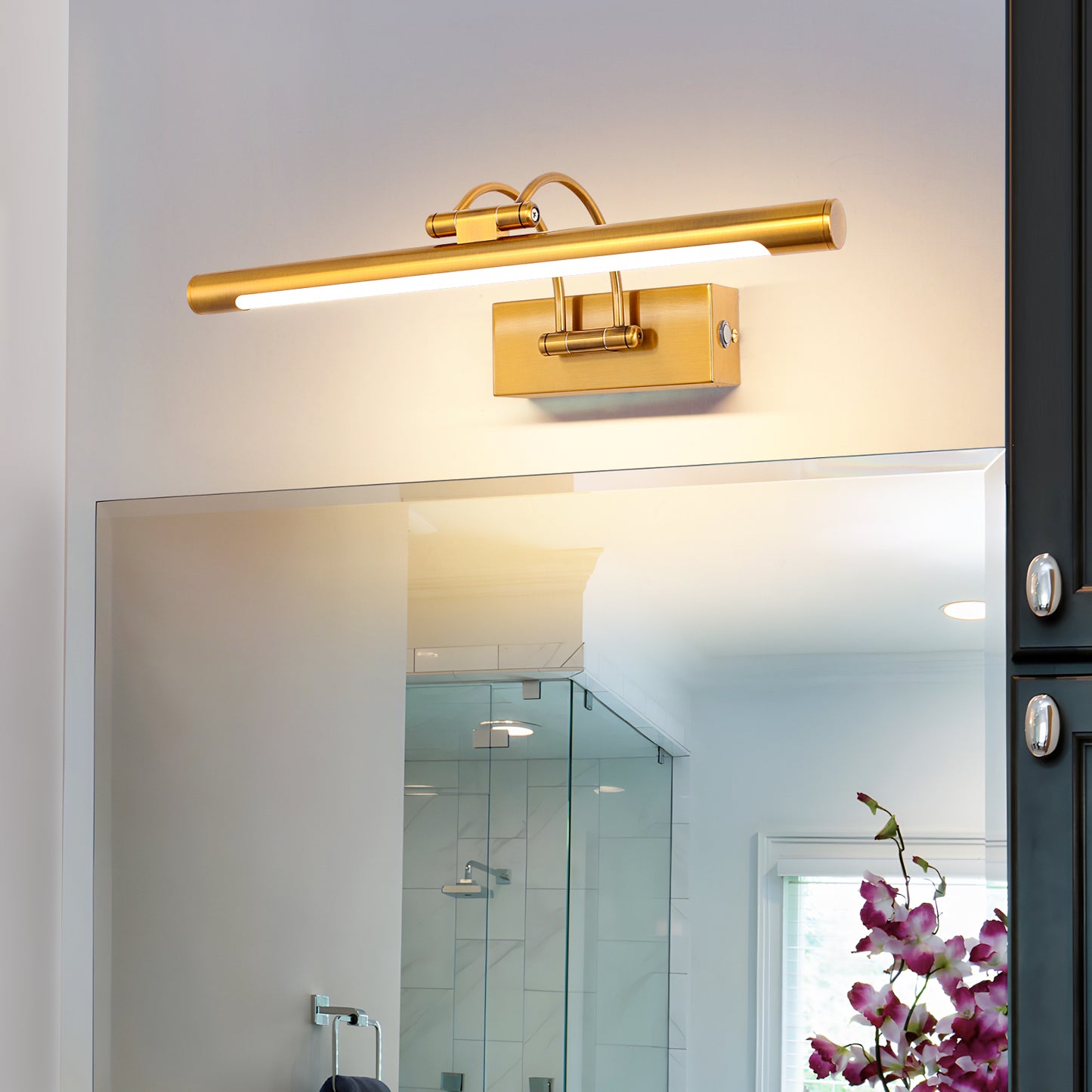 Temperature+LED Image Light Stepless with Swivel Lamp Head