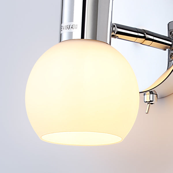 Wall Lamp Chrome Wall Sconce  Bathroom Vanity Lighting 2pc (1 pair)