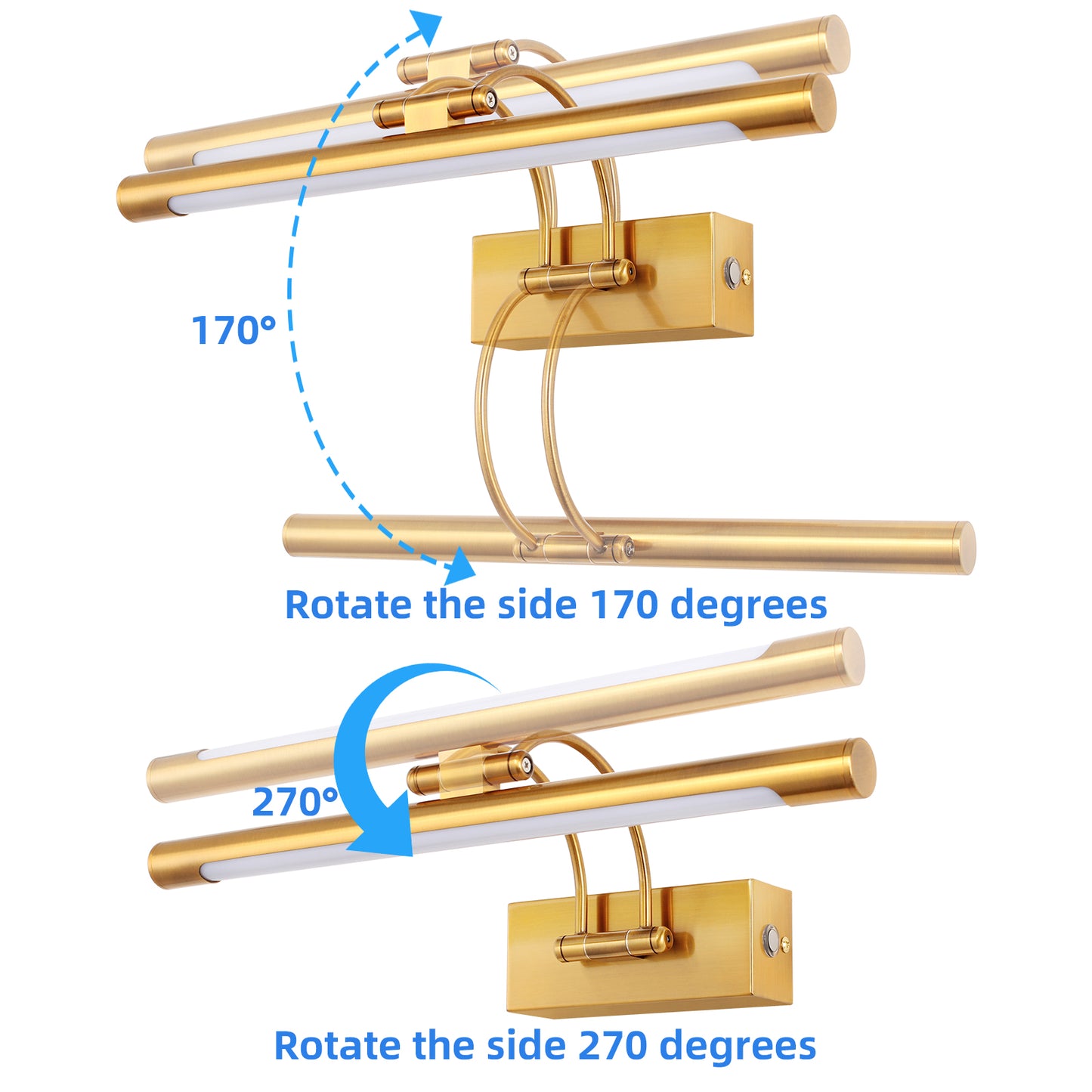 Temperature+LED Image Light Stepless with Swivel Lamp Head