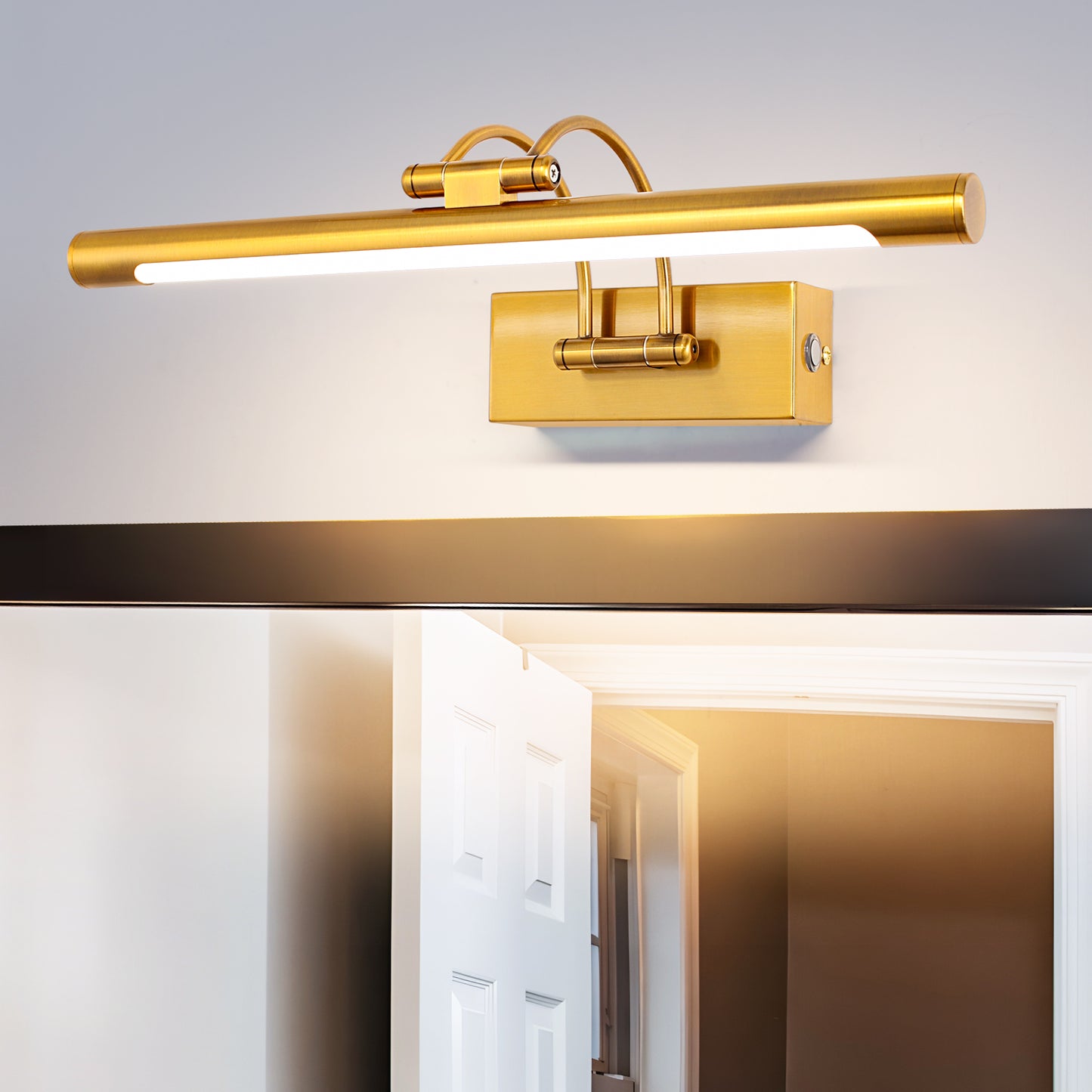 Temperature+LED Image Light Stepless with Swivel Lamp Head