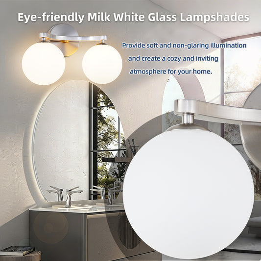 MantoLite Wandleuchte Innen,Moderne Wandleuchte LED mit Kugel Lampenschirm Für Badezimmer Schlafzimmer Flur Wohnzimmer