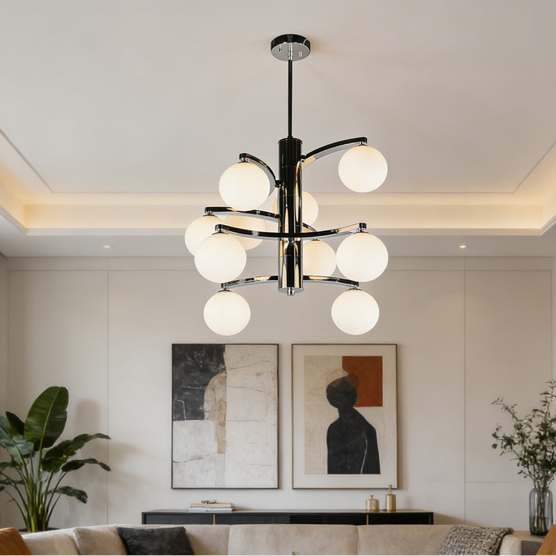 Customized Manufacturer Modern Decorative Luxury Design Dining Hanging LED Chandelier Iron Glass High Brightness 3-Year Warranty
