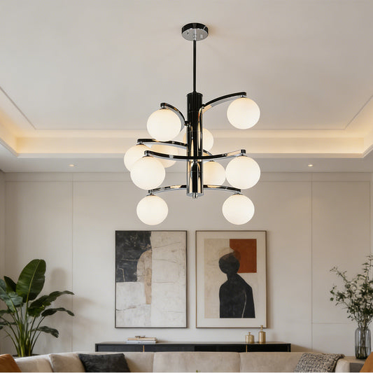 Customized Manufacturer Modern Decorative Luxury Design Dining Hanging LED Chandelier Iron Glass High Brightness 3-Year Warranty