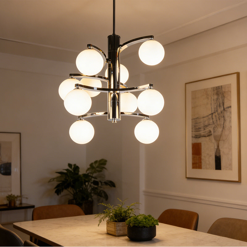 Customized Manufacturer Modern Decorative Luxury Design Dining Hanging LED Chandelier Iron Glass High Brightness 3-Year Warranty