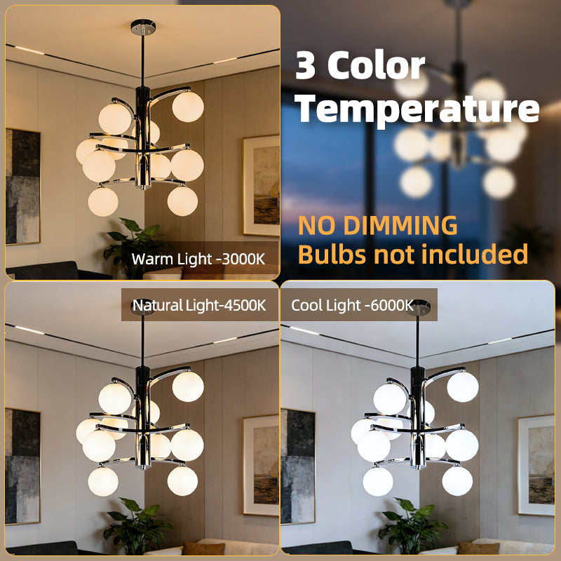Customized Manufacturer Modern Decorative Luxury Design Dining Hanging LED Chandelier Iron Glass High Brightness 3-Year Warranty