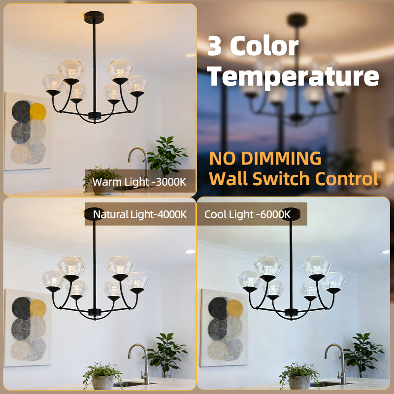 Modern Luxury Chandelier European American Style Crystal Ceiling Lamp Square Linear Glass Pendant Light Home Lighting Bedroom
