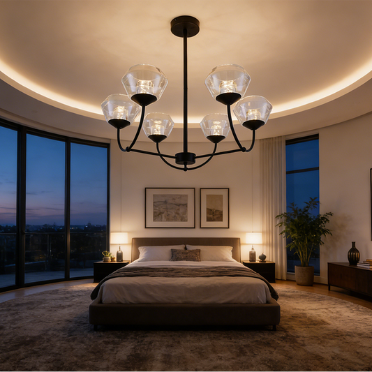 Modern Luxury Chandelier European American Style Crystal Ceiling Lamp Square Linear Glass Pendant Light Home Lighting Bedroom
