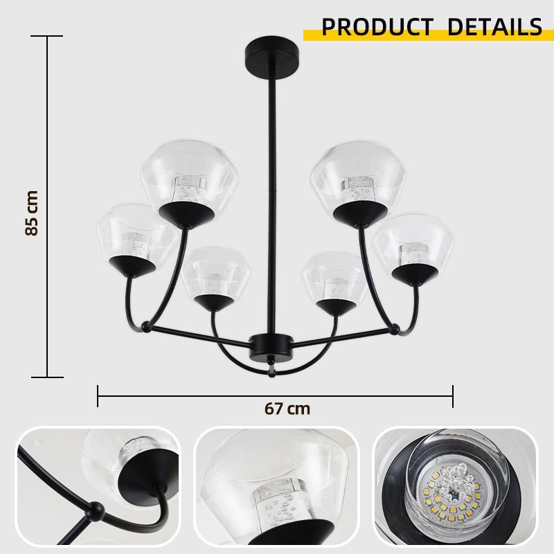 Modern Luxury Chandelier European American Style Crystal Ceiling Lamp Square Linear Glass Pendant Light Home Lighting Bedroom